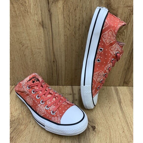 Converse Shoes - Converse Chuck Taylor All Star Ox Bandana Print Coral Canvas Shoes Womens 8